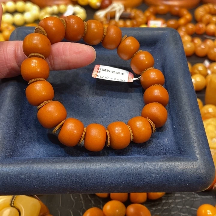 蜜蜡手链未镶嵌陈***旨蜜蜡