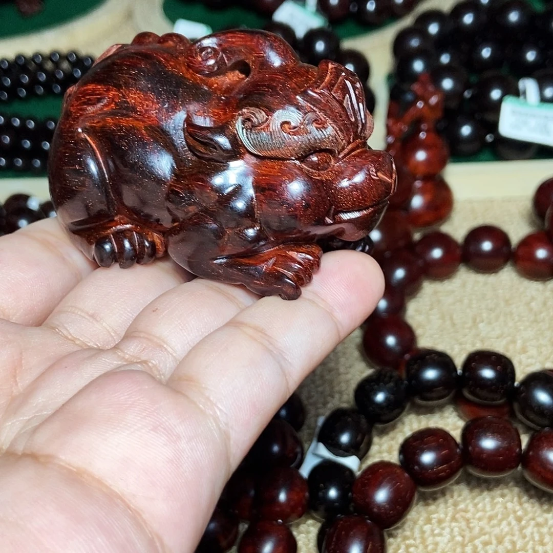 小叶紫檀手串/手链貔貅手把件