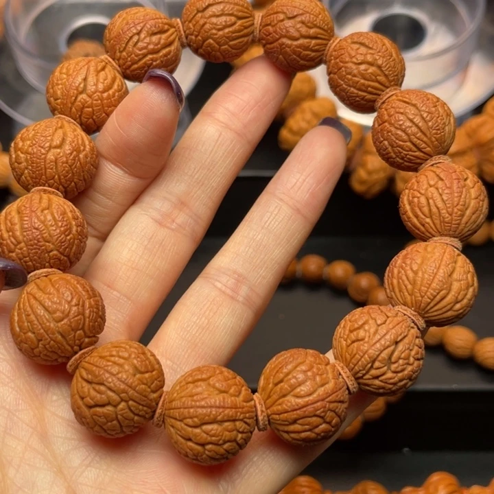 桃核手串龙纹桃核