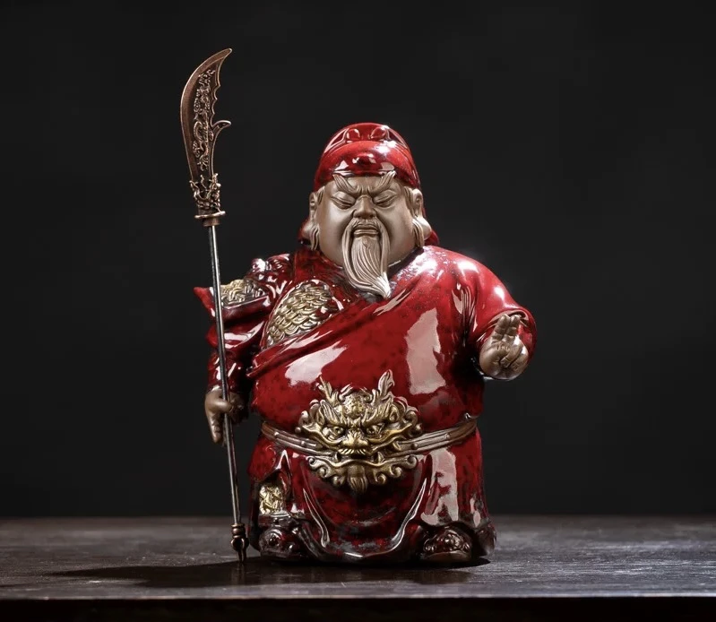 王顺 小关公（红色）摆件