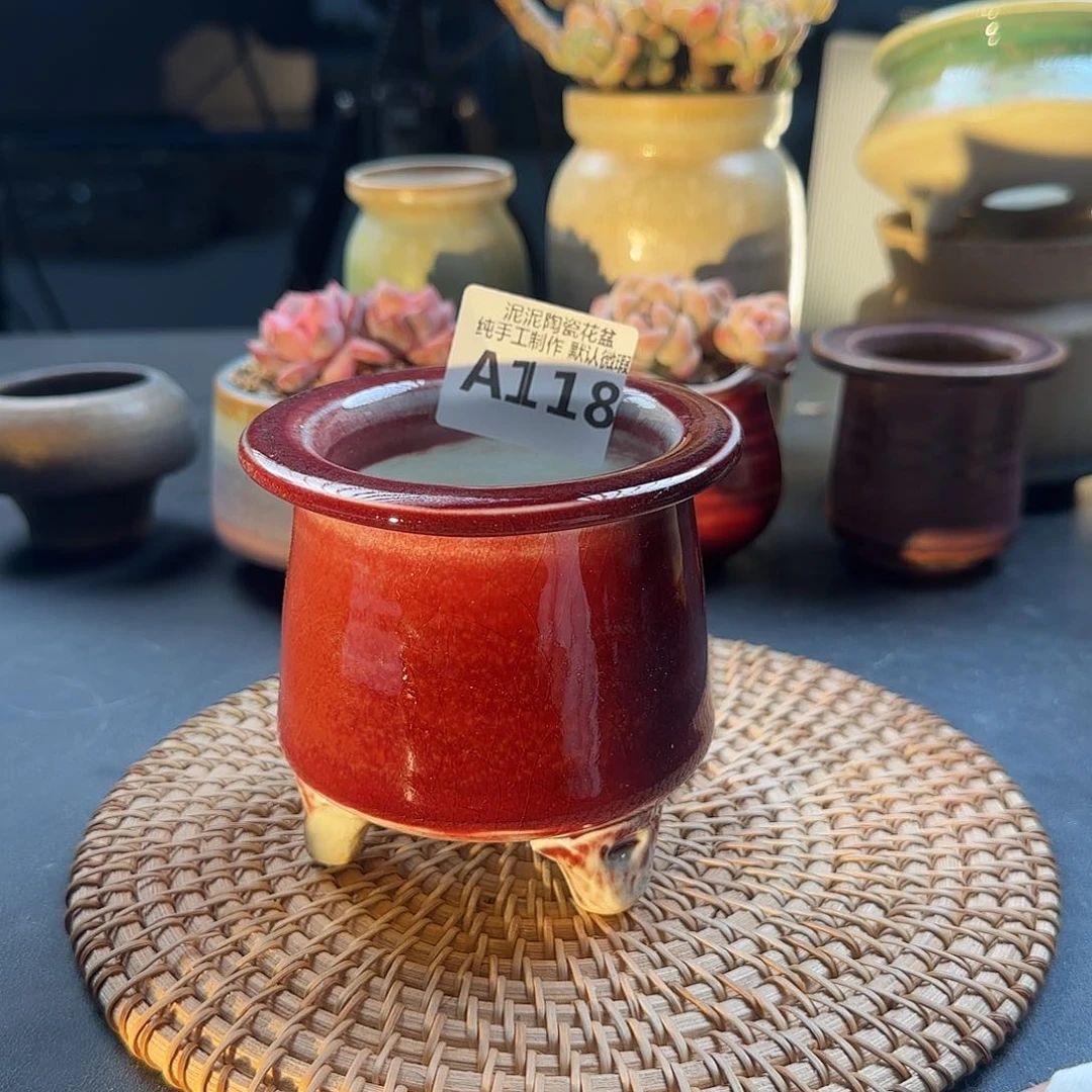 瓷片景德镇手工花盆