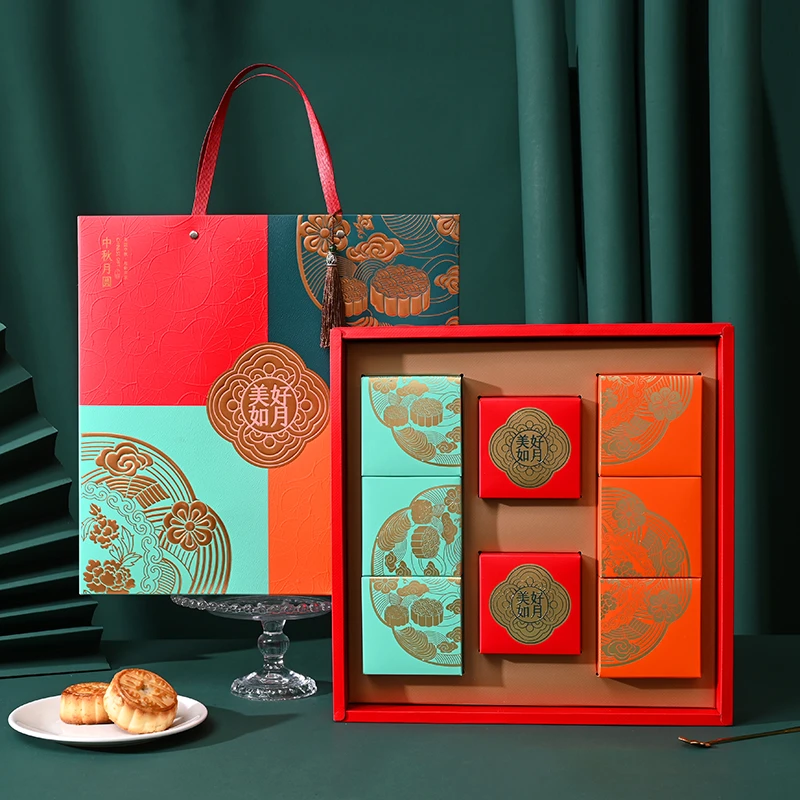 2025中秋月饼包装盒空盒中秋礼品盒糕点创意月饼盒子高档定制logo