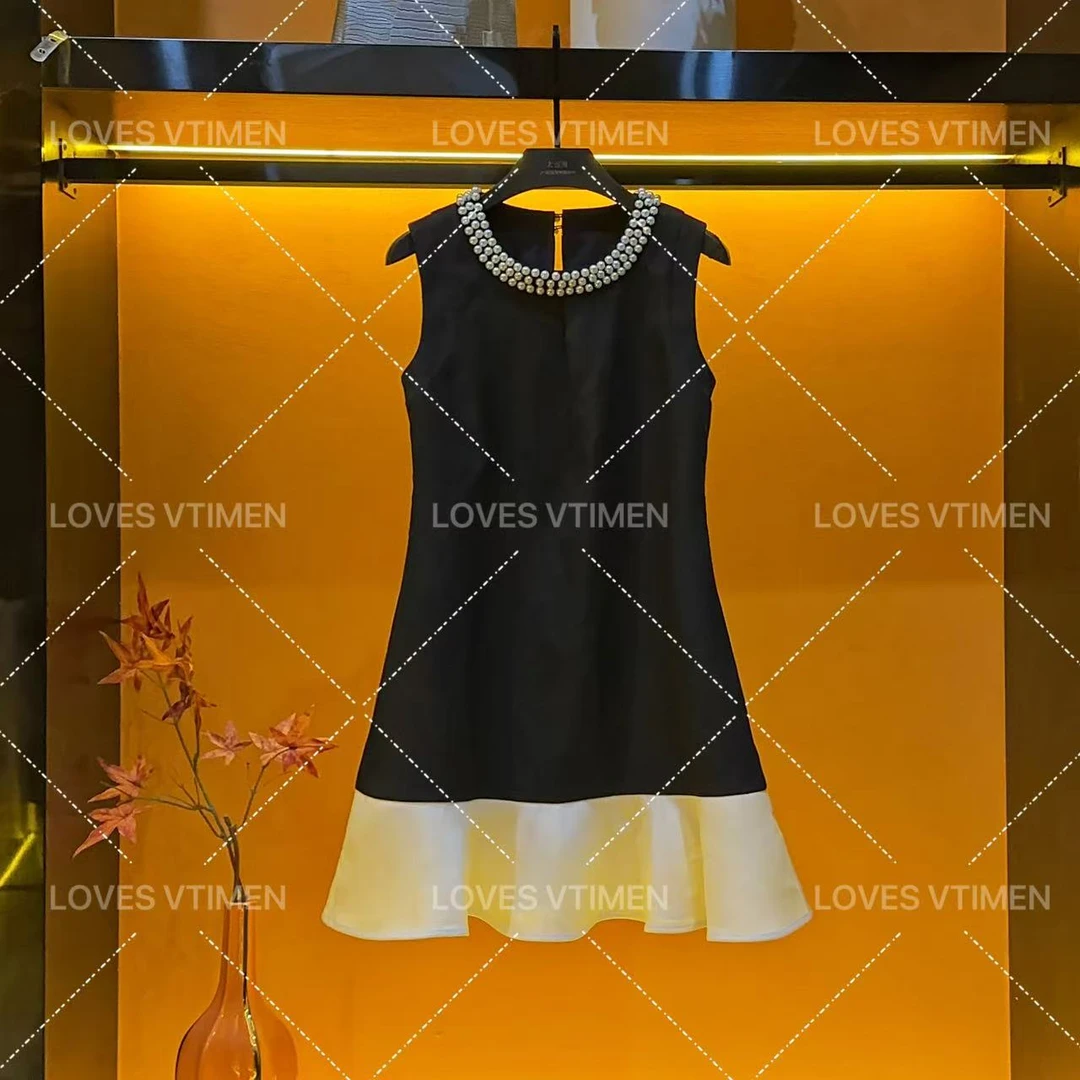 薇薇专属丨时尚赫本风短袖显瘦气质法式时尚长款连衣裙L-A1806