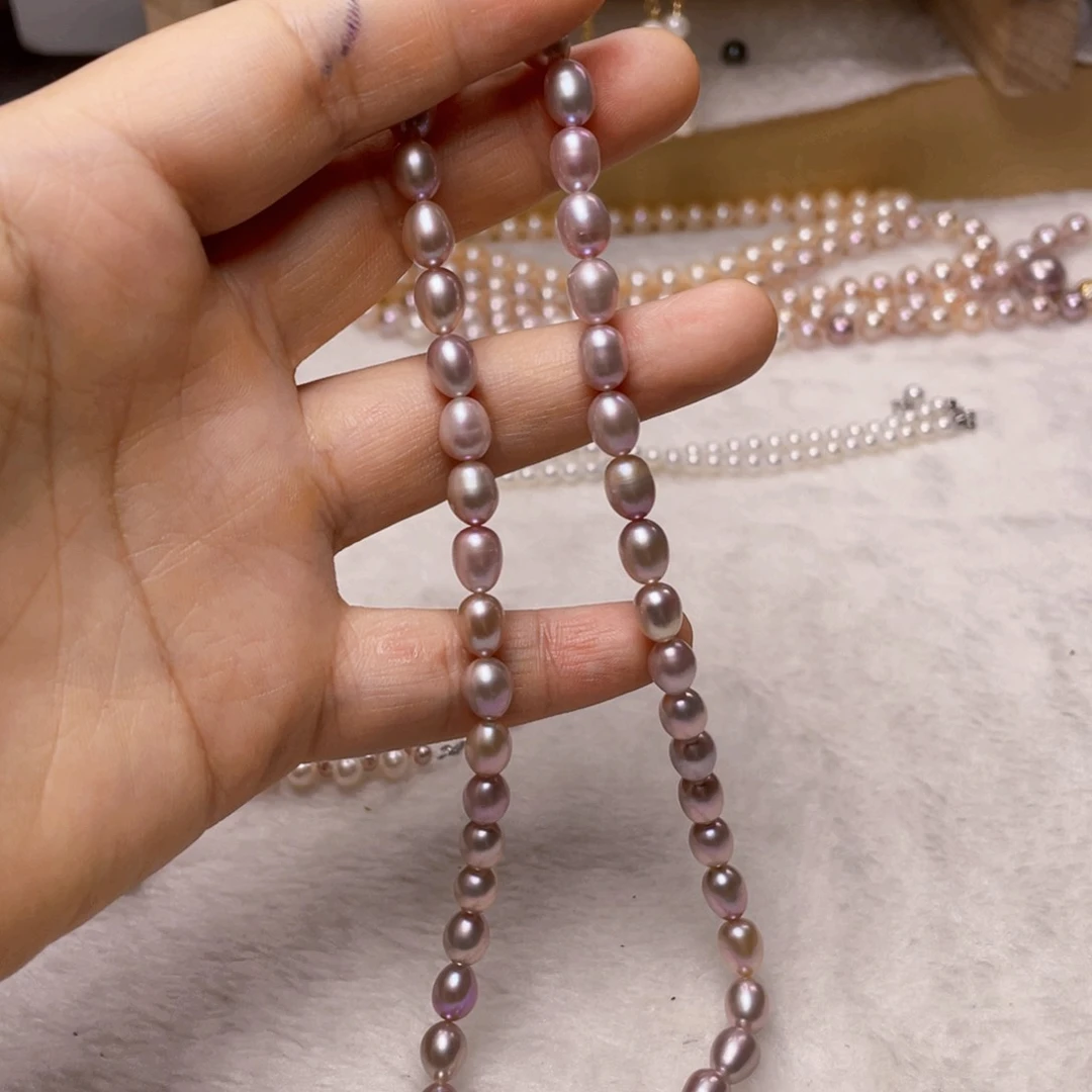 银S925镶嵌淡水珍珠珍珠首饰