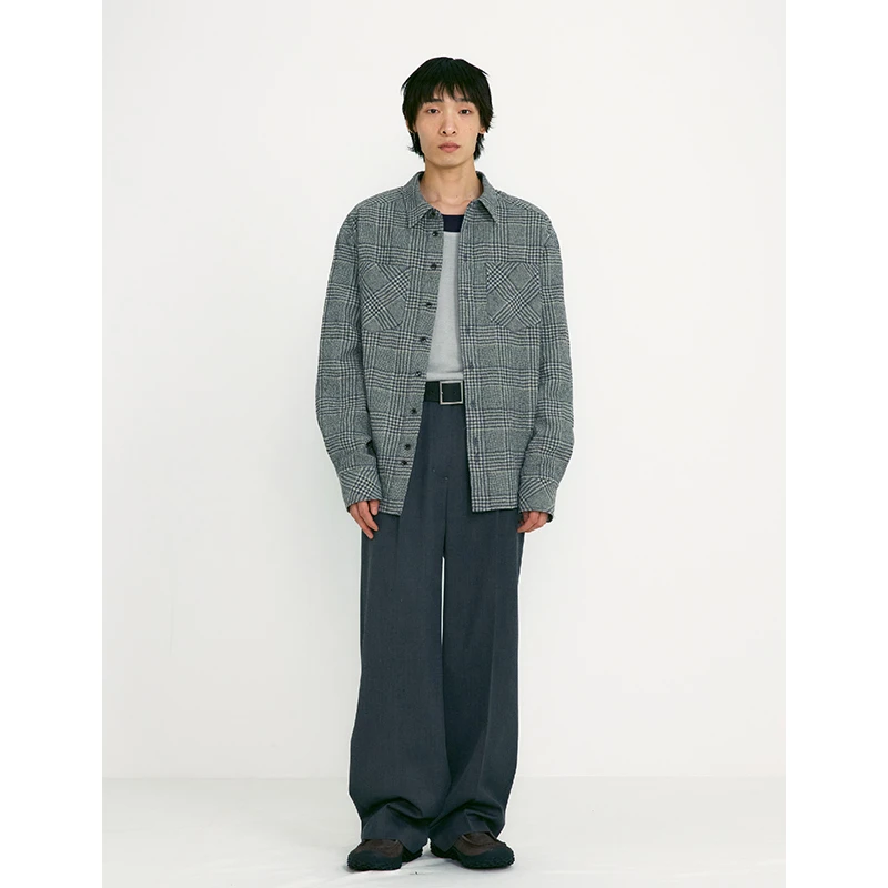 LOW CLASSIC 设计师品牌25早秋新款洋气休闲经典格纹衬衫SOLSOL