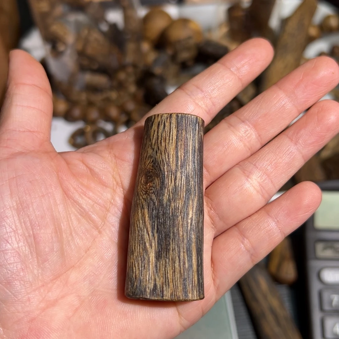 沉香碎屑沉香虎斑棋楠素牌块料10克