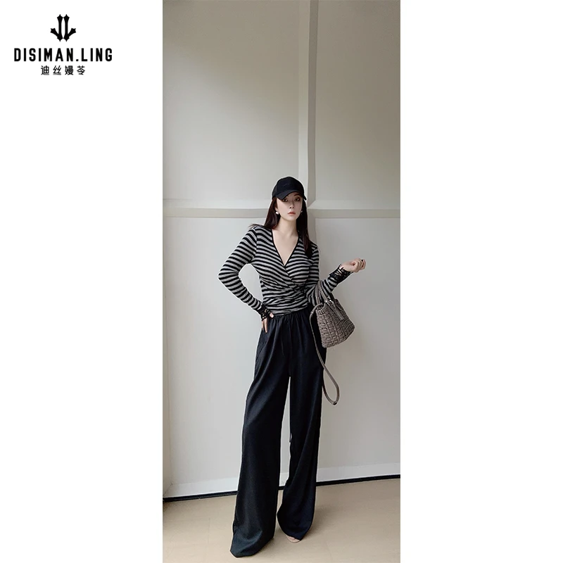 迪丝嫚苓多色裤子运动时尚百搭夏季宽松简约垂感小众设计感原创