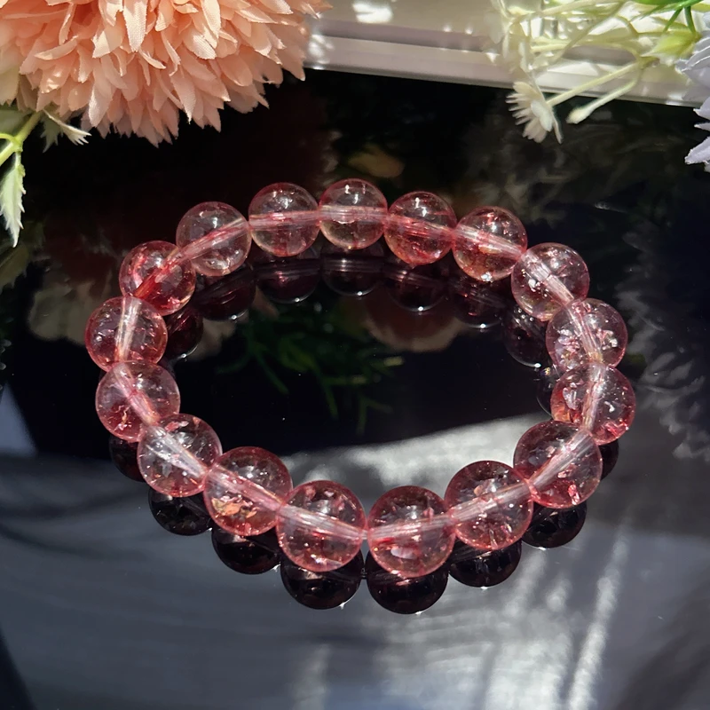 A820 卡12粉胶花手串[多样性发一]