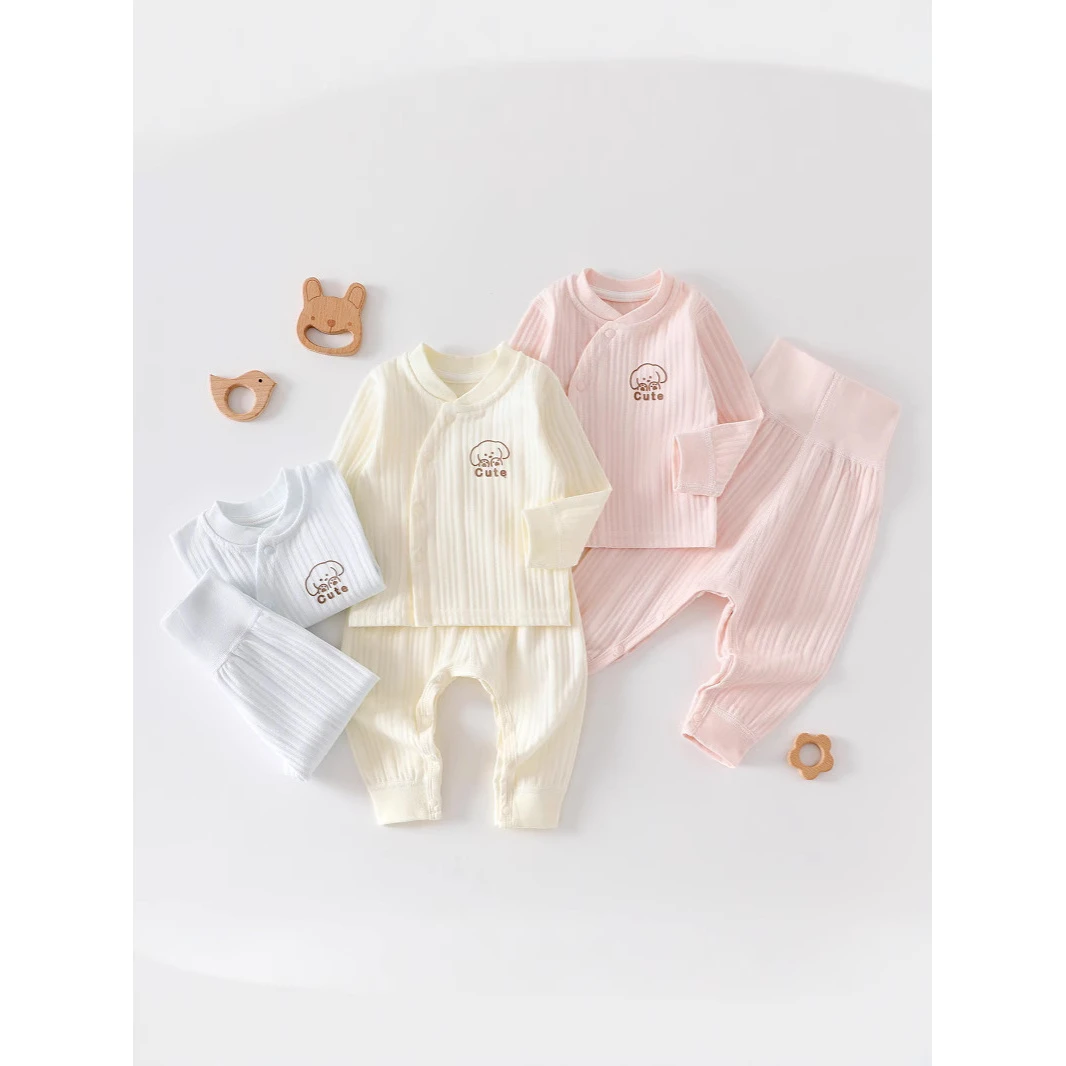 儿童秋衣高腰秋裤男童女童婴儿秋衣偏开套装纯棉宝宝保暖内衣新款