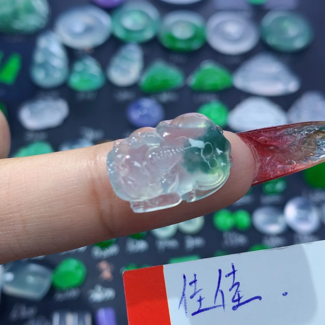翡翠颈饰未镶嵌纯天然缅甸翡翠A货