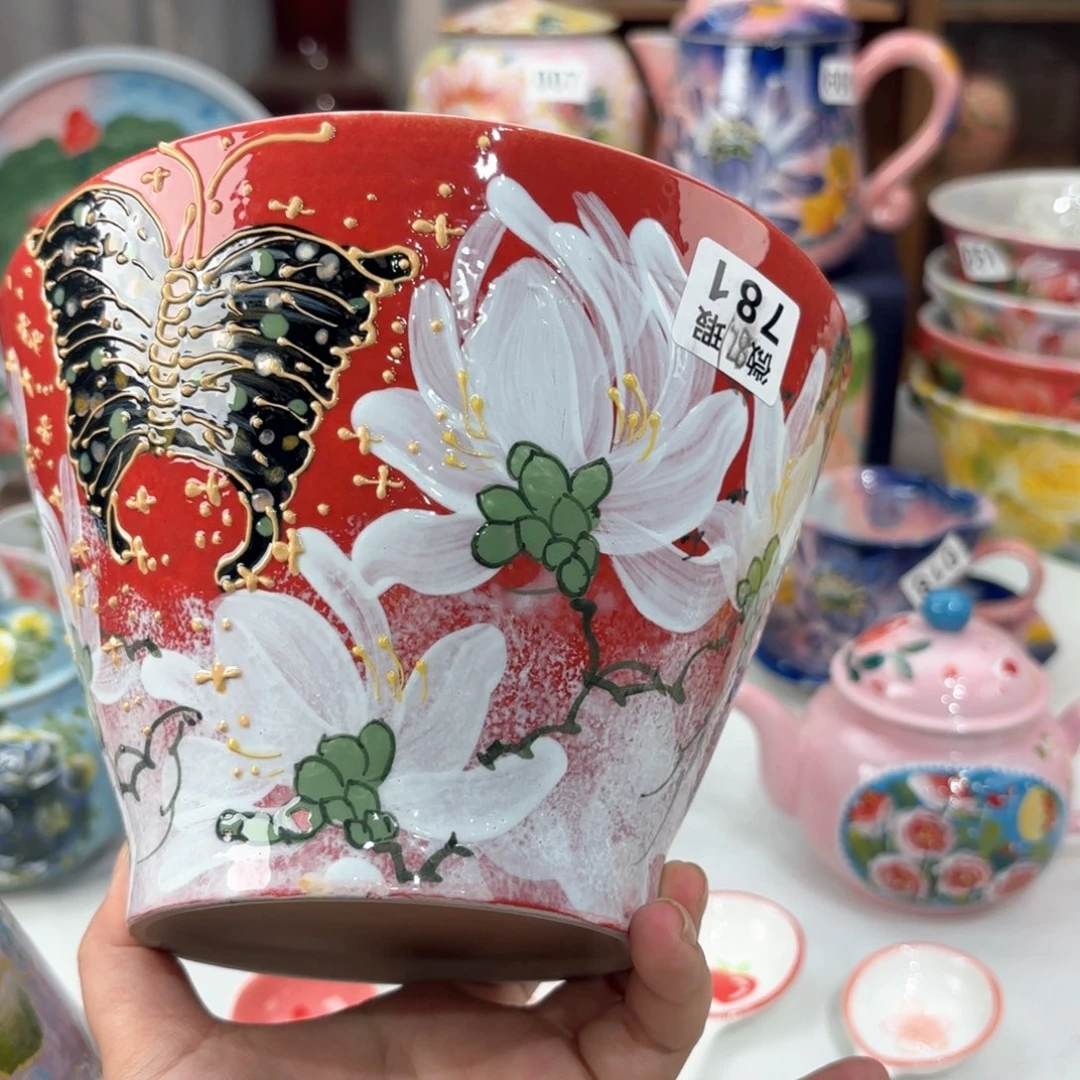 景德镇手绘高温釉下彩陶瓷茶具