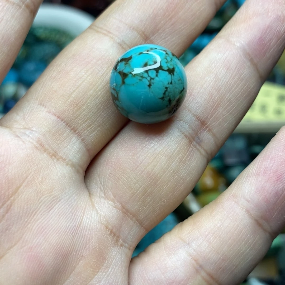 特色水草纹圆珠一枚45