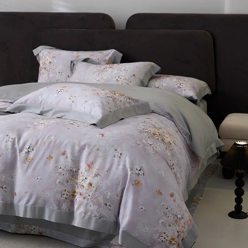 秋冬高档天丝棉磨毛四件套复古100S亲肤保暖被套轻奢加厚床上用品