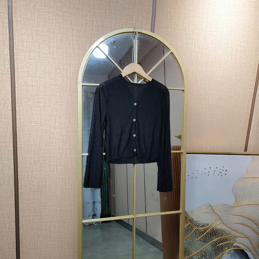 BH358孕妇黑色针织开衫90-130