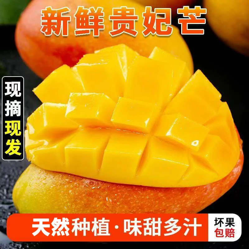 【催熟食用】广西贵妃芒果应季新鲜水果当季红金龙甜心芒整箱批发