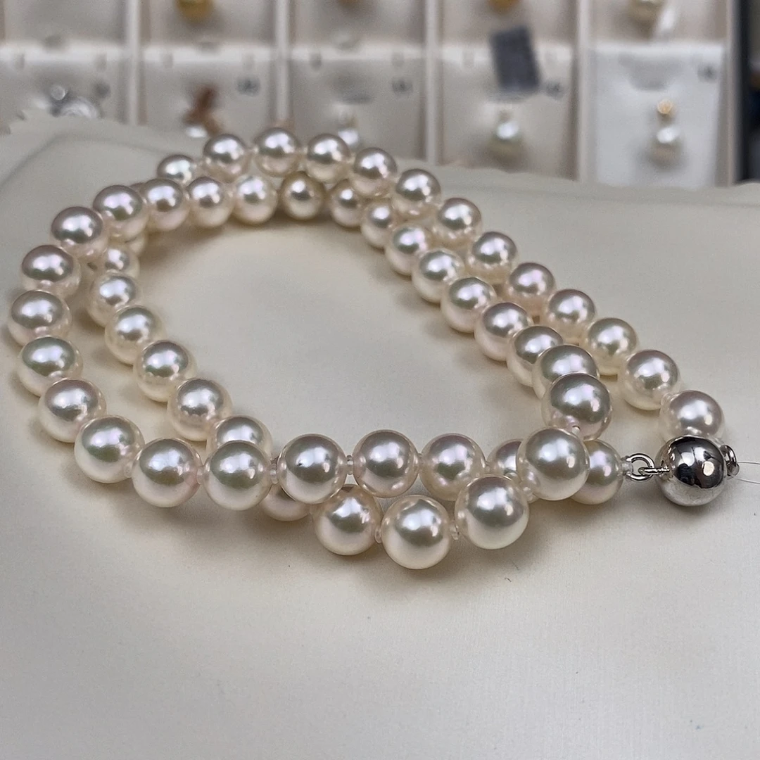 未镶嵌海水珍珠项链7.5-8