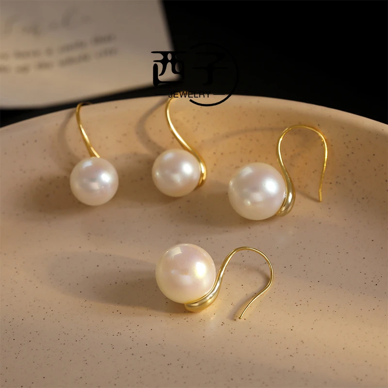 西子饰品 【高跟鞋耳钩】超温柔日韩新气质百搭耳钉单珠耳饰职场女