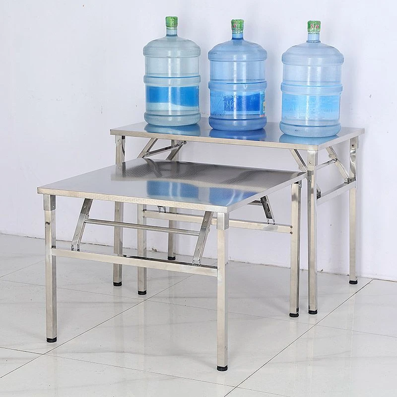 不锈钢可折叠方桌餐桌家用宿舍出租房吃饭桌写字夜市烧烤阳台桌