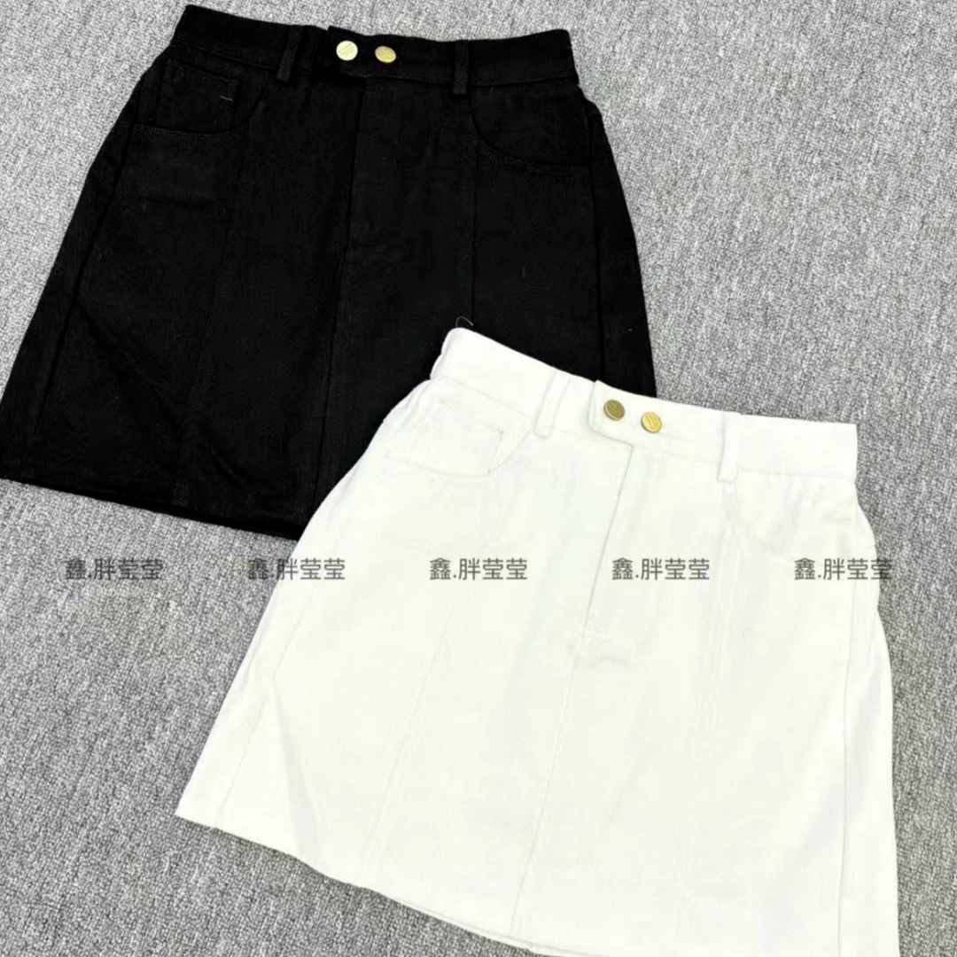 大码牛仔女2025春夏新款百搭半身胖mm高腰短裙显瘦洋气衣服女