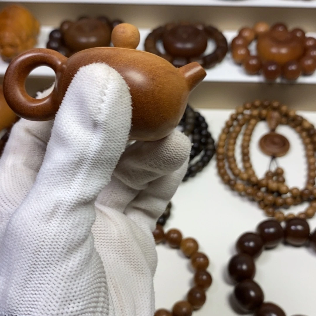 风***清檀香木老山檀香把把壶沉水奶香