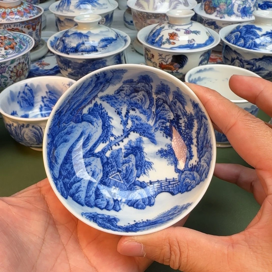 纯手工纯手绘茶具石头293