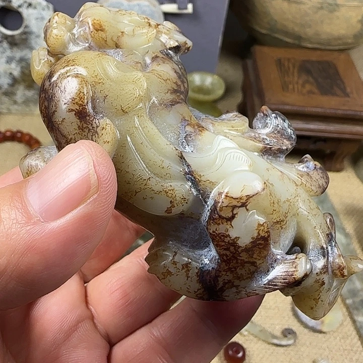 宋***学和田玉未镶嵌挂件器形美观大方美观