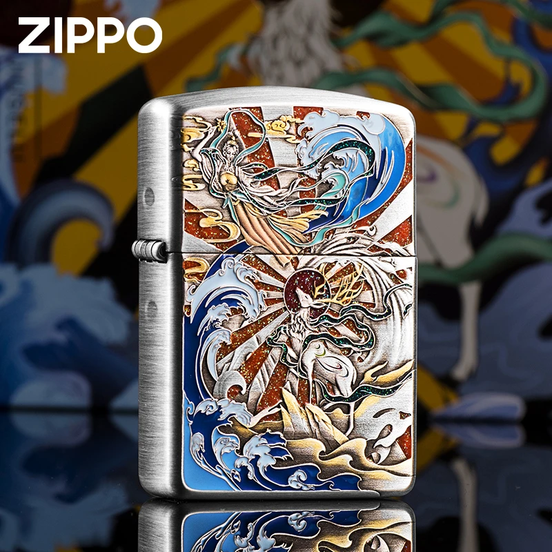 ZIPPO/之宝打火机防风 千语珐琅填彩九色鹿 送男士七夕礼物刻字