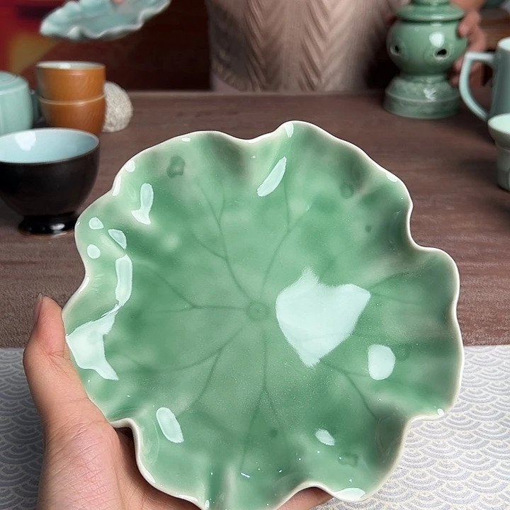 龙泉云间青瓷小米茶器