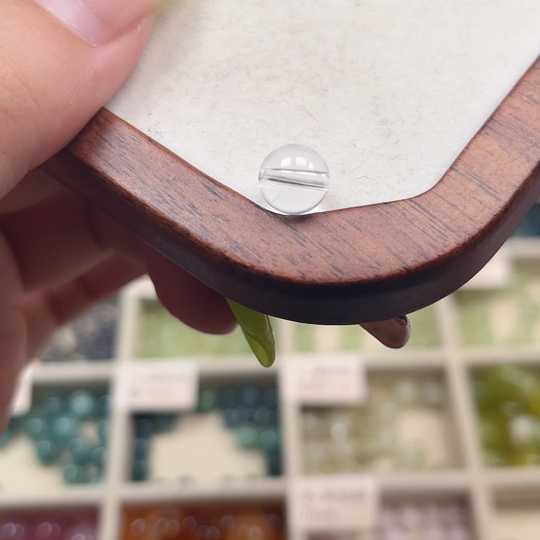 珠宝半成品水晶未镶嵌8mm白水