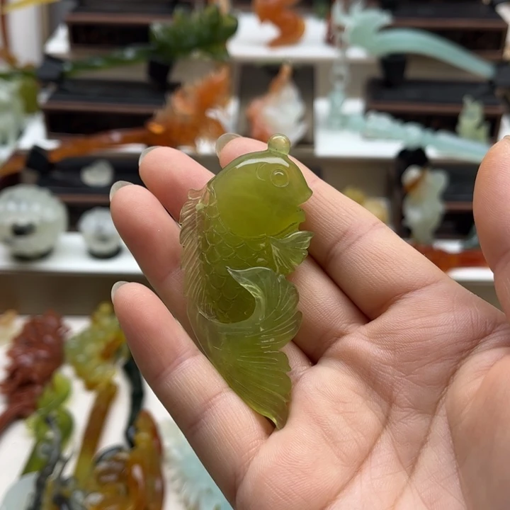 蛇纹石玉未镶嵌岫玉发簪