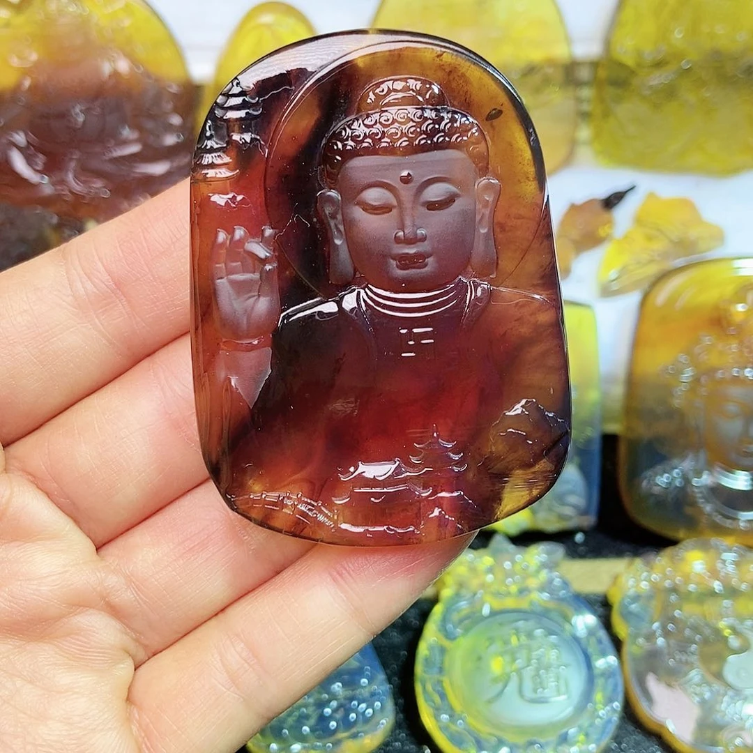 琥珀颈饰未镶嵌如来佛