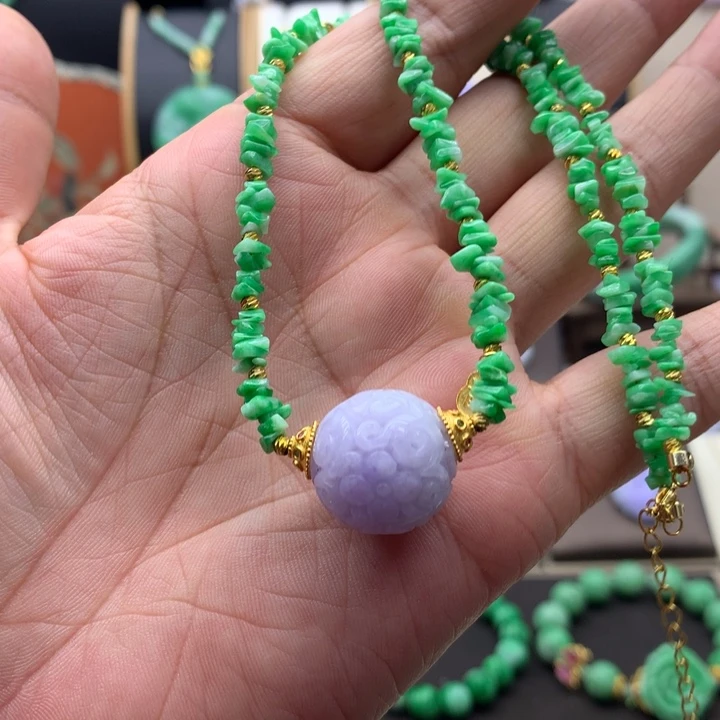 翡翠未镶嵌项链翡翠项链