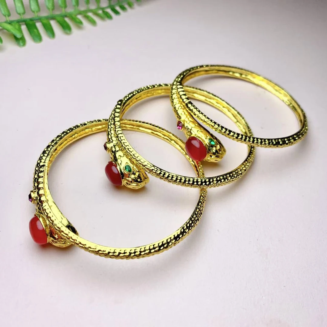 铜合金亚克力手镯 蛇形复古时尚手镯多样性发货拍一发一（ZG）