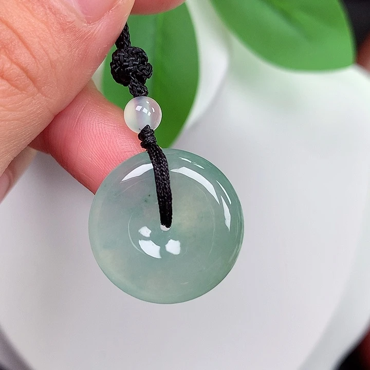 颈饰未镶嵌翡翠平安扣 21.7x5.7mm