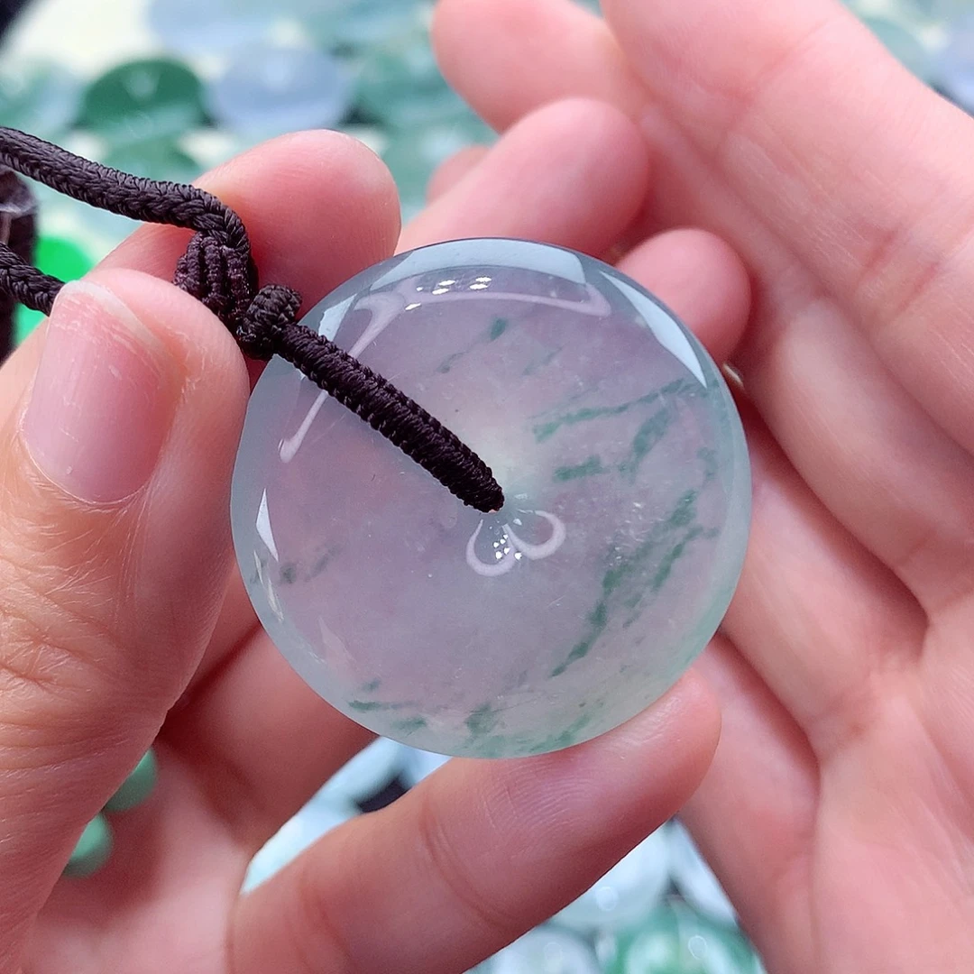 翡翠未镶嵌颈饰编号111-尺寸32.6/7