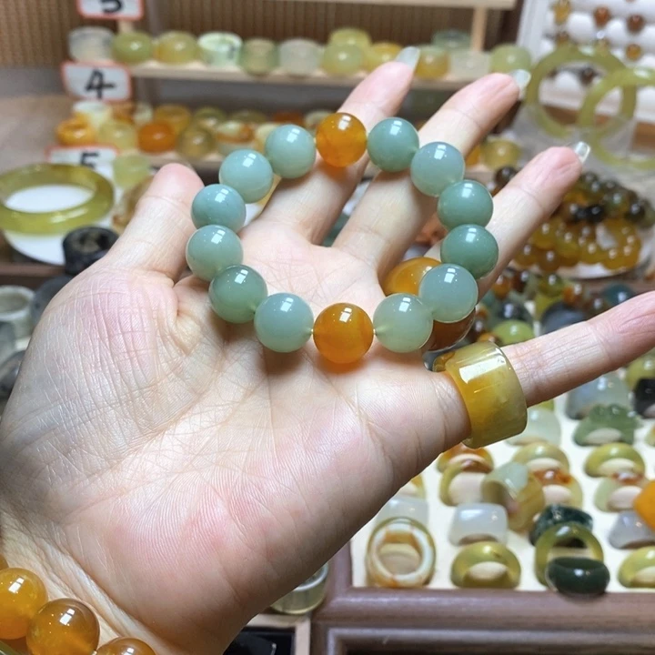 A***a岫玉未镶嵌项圈岫玉精品手串