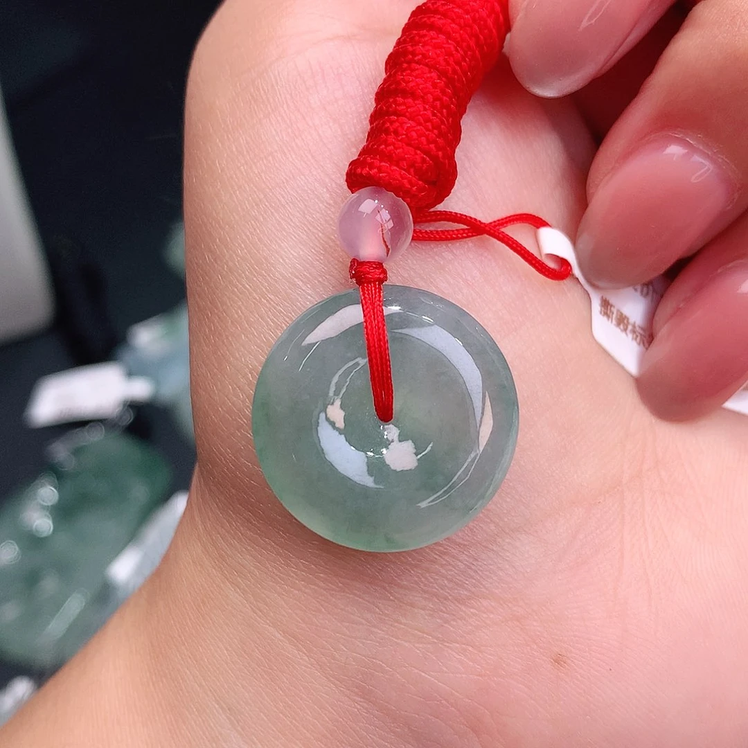 翡翠18K金镶嵌颈饰20.5-5.2