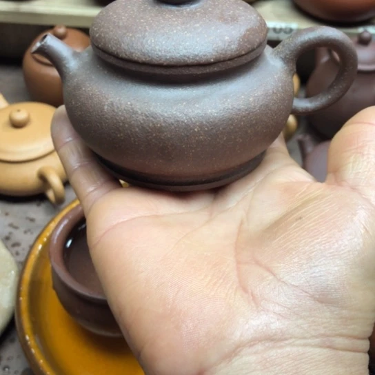 紫砂茶壶香灰段泥松金160豪升左右全手工
