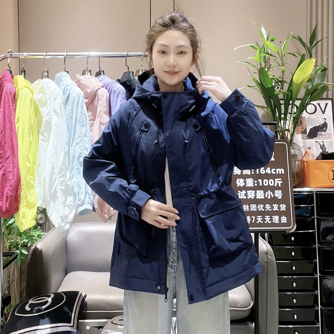 宠粉二棉连帽宽松型女中长款外套保暖女款抽绳老钱风2679