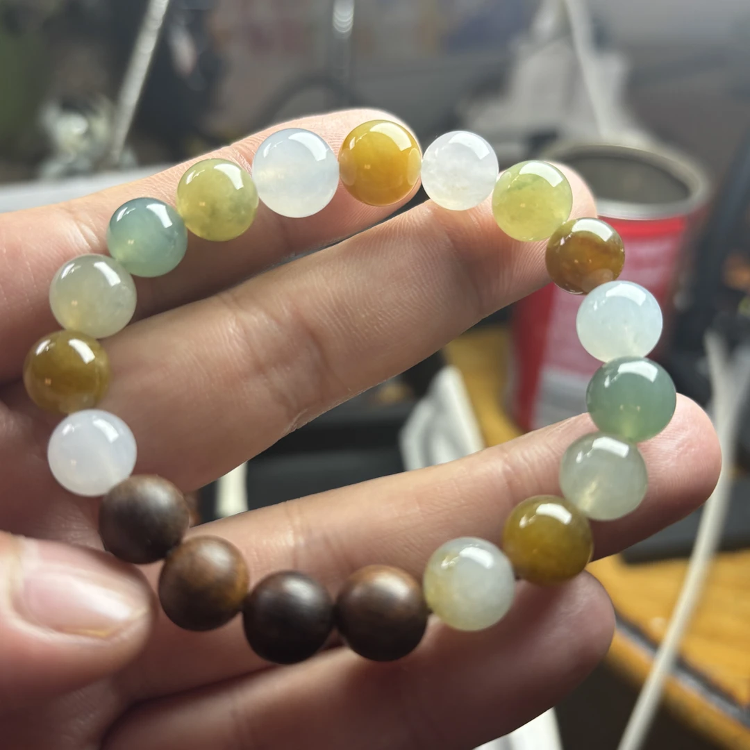 缅甸天然翡翠a货*多宝15颗