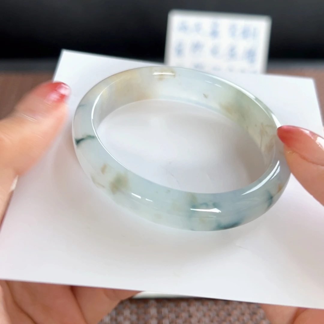 翡翠未镶嵌手镯5号 54.6贵妃