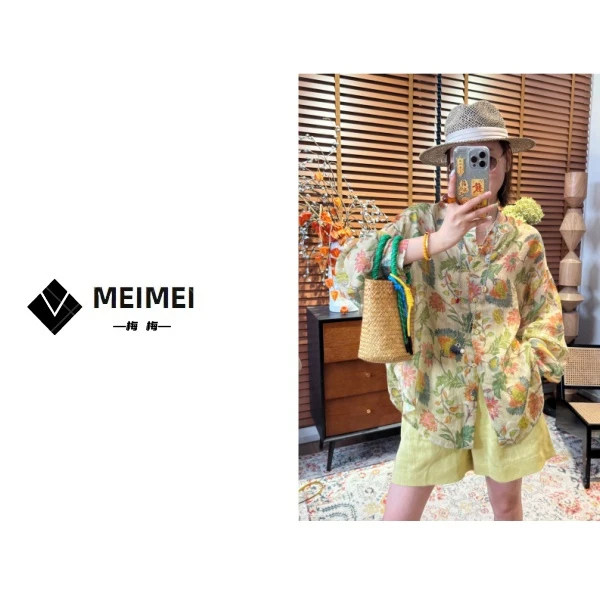 XMM.《GZ假日罗马苎麻套装》夏季款时尚百搭洋气休闲小众两件套套装