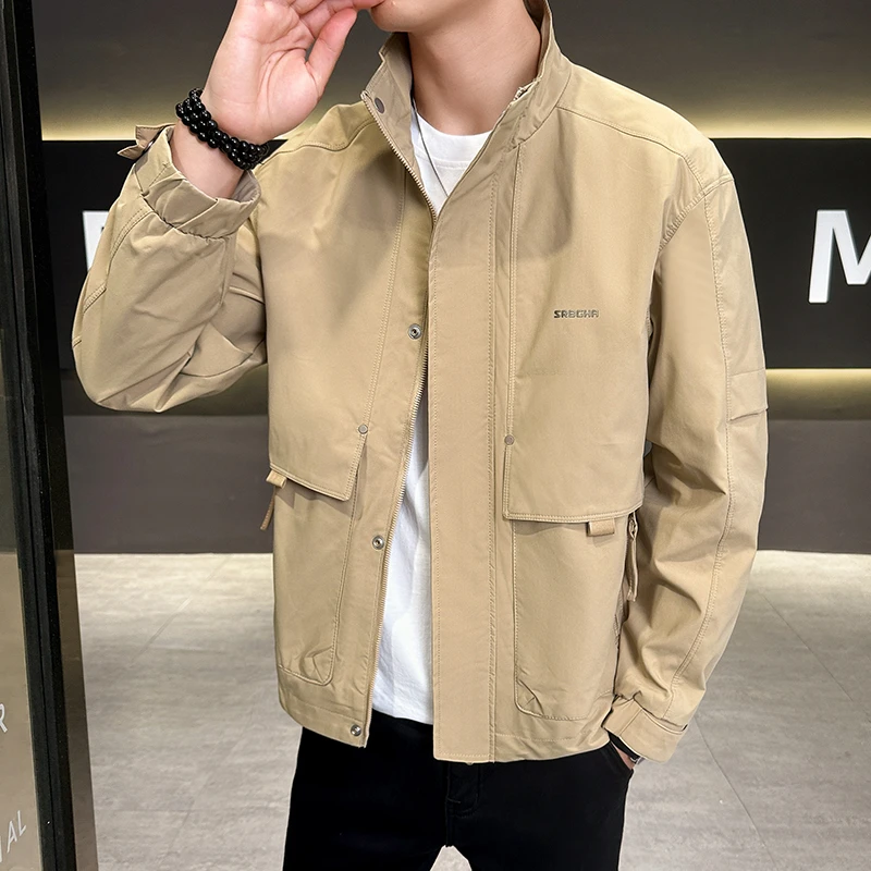 2025秋冬新款专柜品质工装外套城市机能风立领夹克男士大口袋秋装