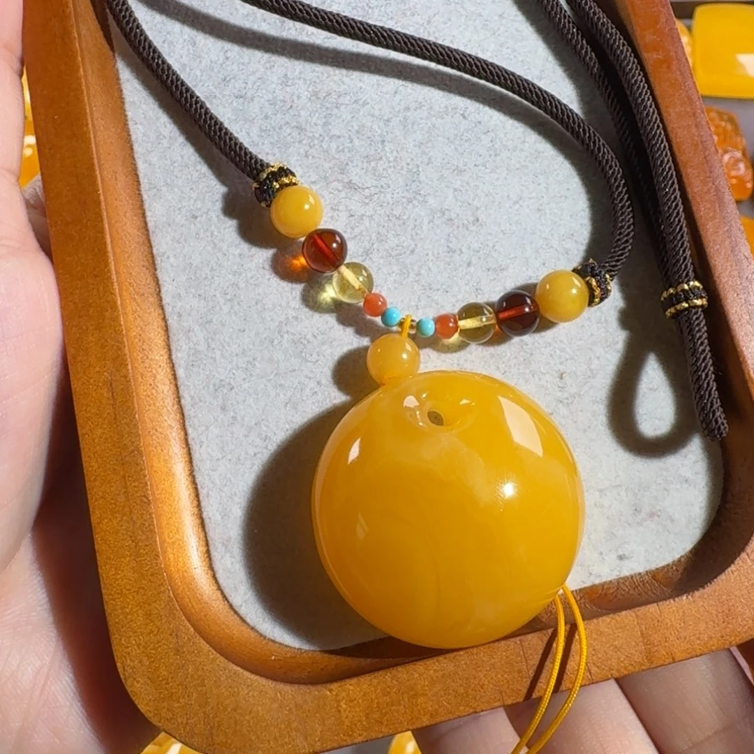 蜜蜡毛衣链未镶嵌