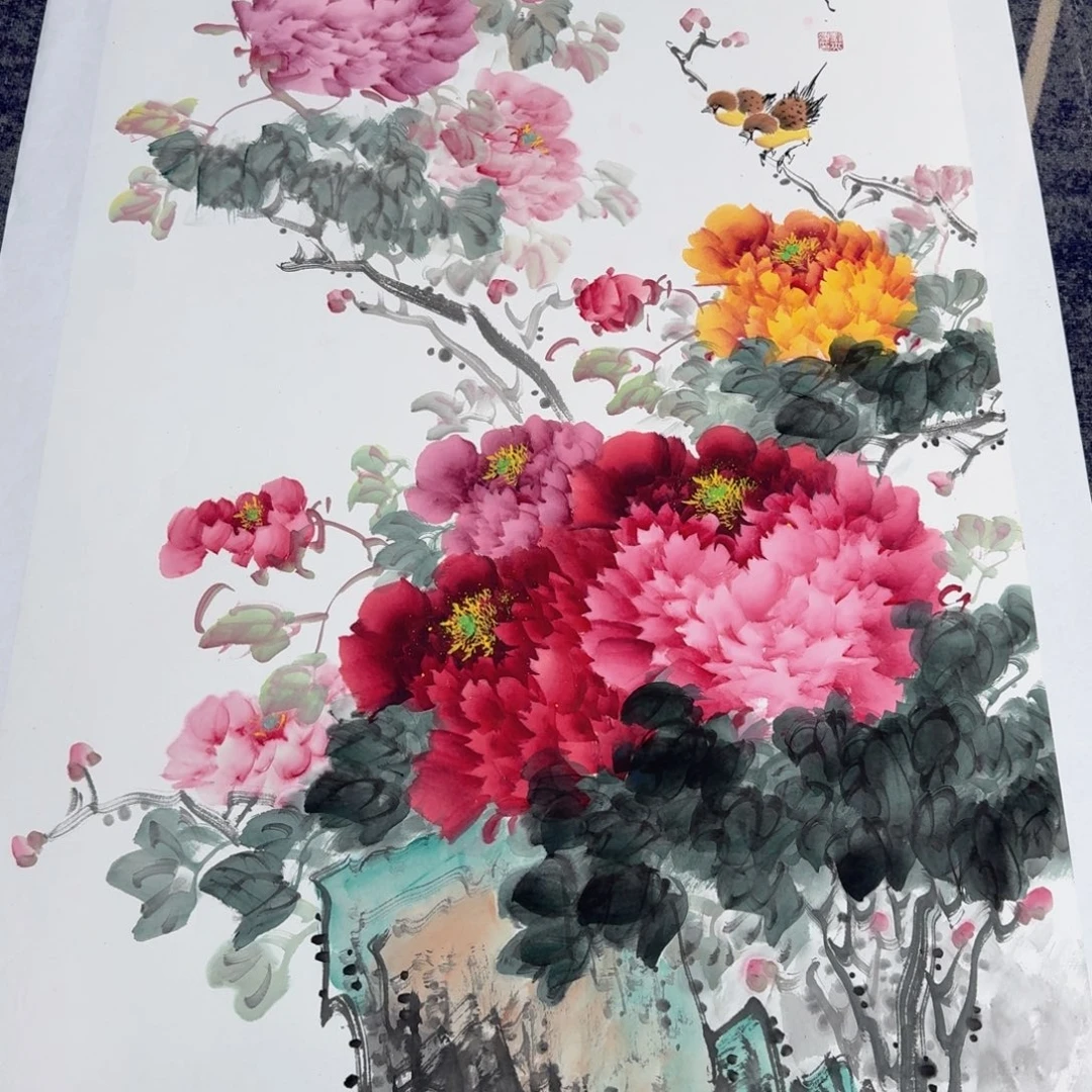 国画国画作品山水花鸟