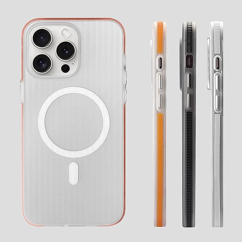 适用光栅壳苹果15promax手机壳iPhone17pro超薄防滑16/14/13磁吸