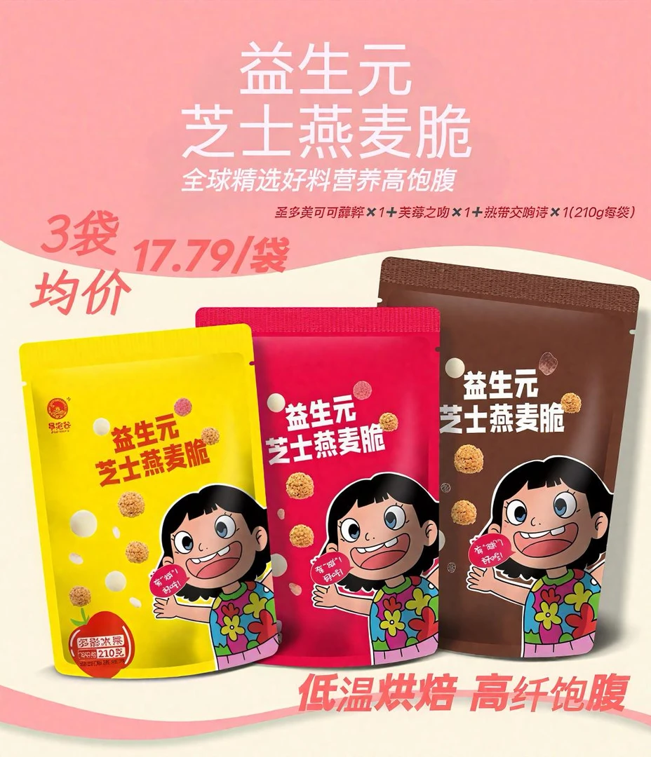 【21天无痛自律】早之谷非油炸烘焙燕麦片营养早餐膳食饱腹代餐