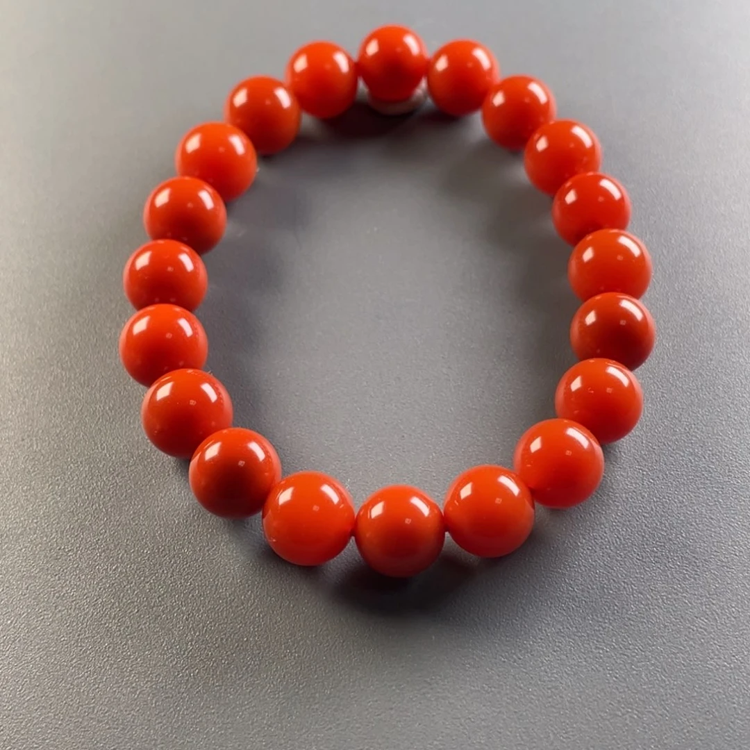 福***焦南红玛瑙保山天然原矿东山大水沟10➕mm单圈手串未镶嵌