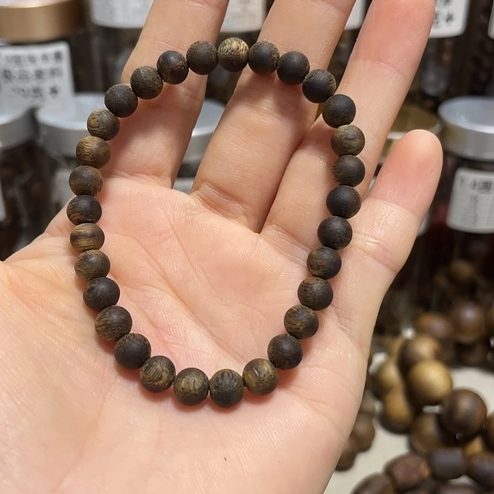 沉香沉香碎屑沉水0.6圆珠单圈