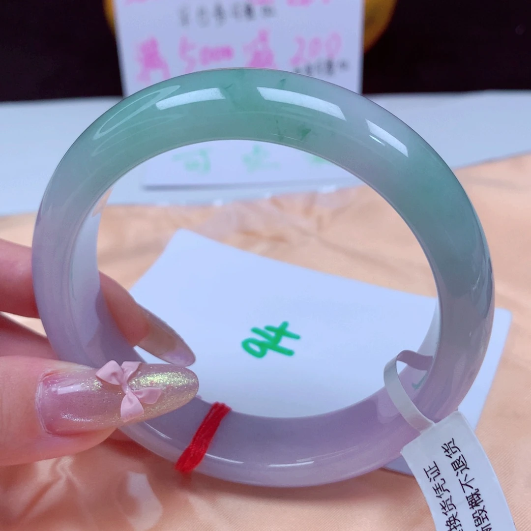 未镶嵌手镯翡翠天然缅甸翡翠A货手镯 94号宽版